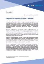 Imagem de "Imposto de Exportação sobre o Petróleo"