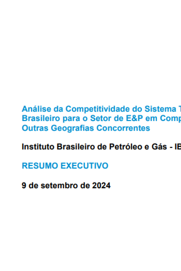 Imagem de "Análise da Competitividade do Sistema Tributário Brasileiro para o Setor de E&P em Comparação a Outras Geografias Concorrentes"