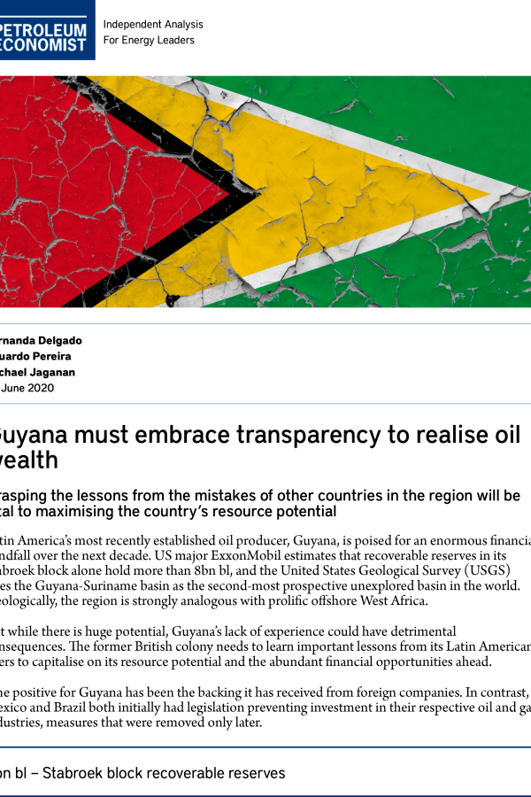 Imagem de "Guyana must embrace transparency to realise oil wealth"