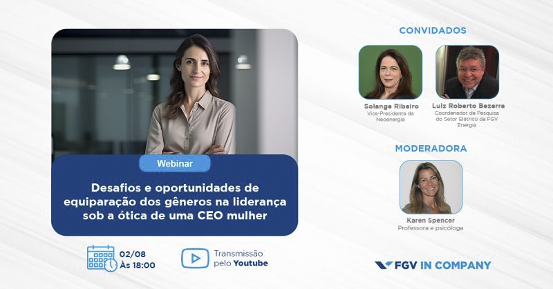 Imagem de "Webinar | Desafios e oportunidades de equiparação dos gêneros na liderança sob a ótica de uma mulher na alta gestão"