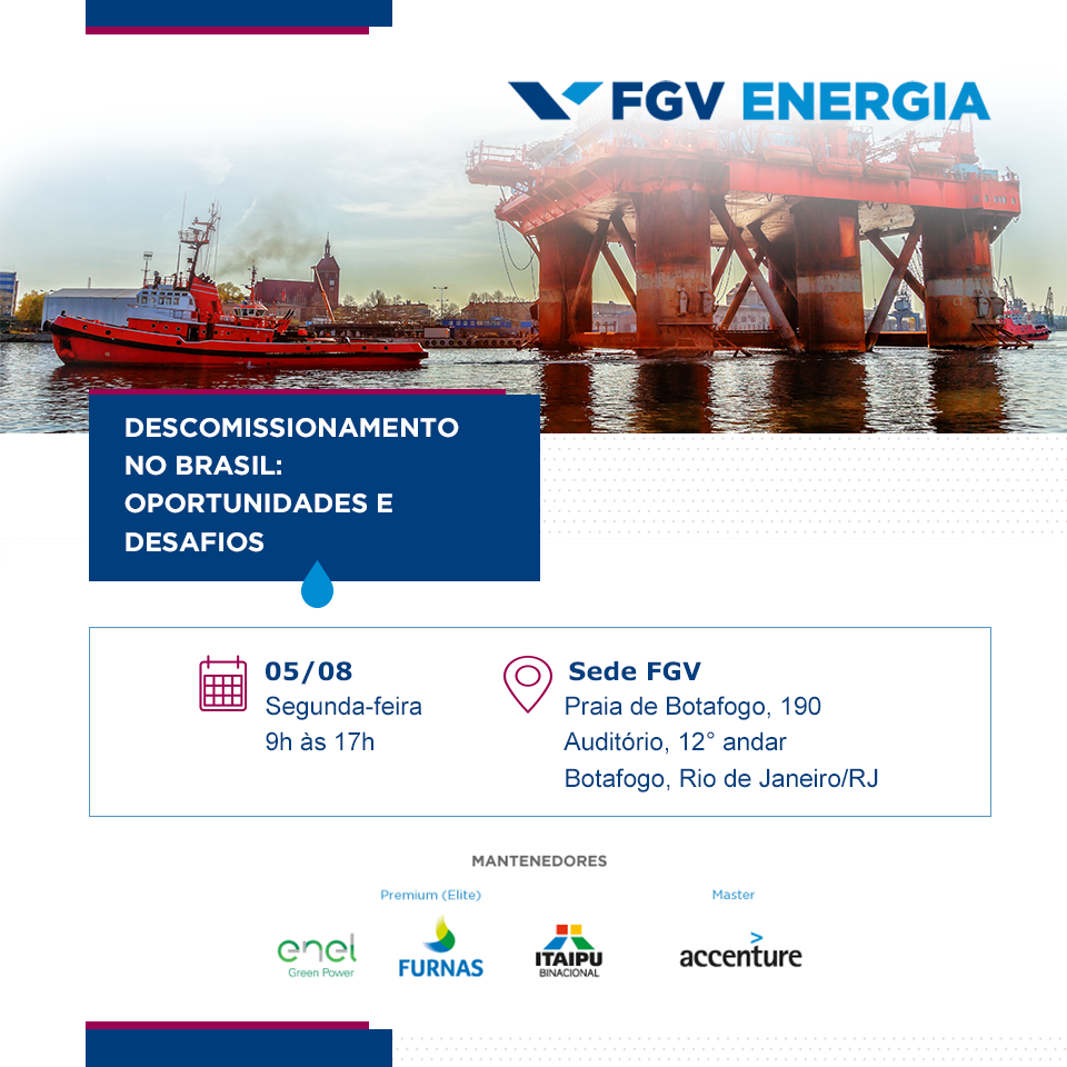 Imagem da notícia "Descomissionamento no Brasil: oportunidades e desafios, na FGV"