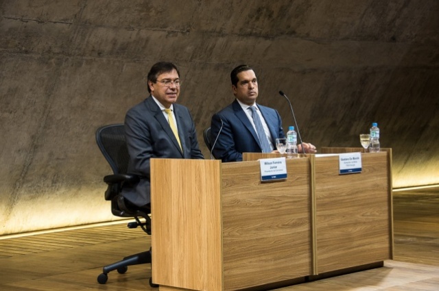 Wilson Ferreira Júnior, presidente da Eletrobras e Gustavo De Marchi, moderador